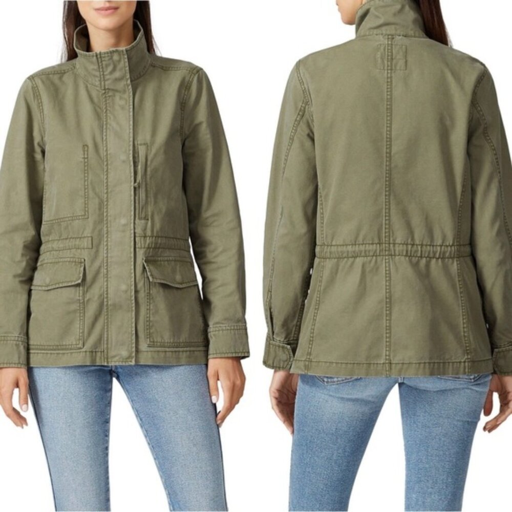 Madewell Passage Military Green Olive Lightweight Drawstring Utility Jacket M